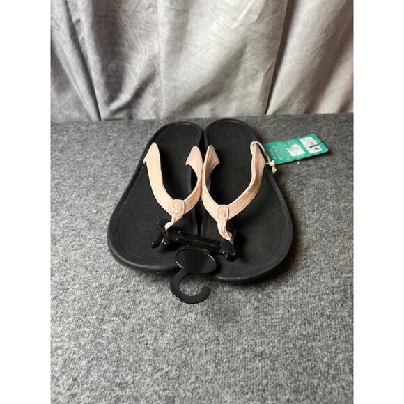 Olukai Kulapa Kai Womens Size 11 Sandals Flip Flop Thong Flats Pink Black - Picture 1 of 5